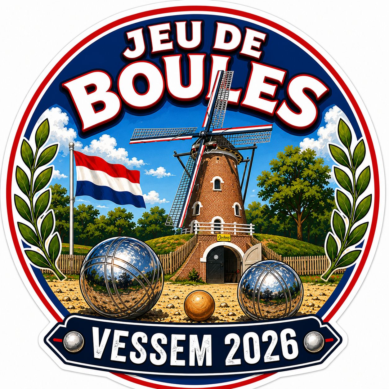 Petanqueballen op de baan